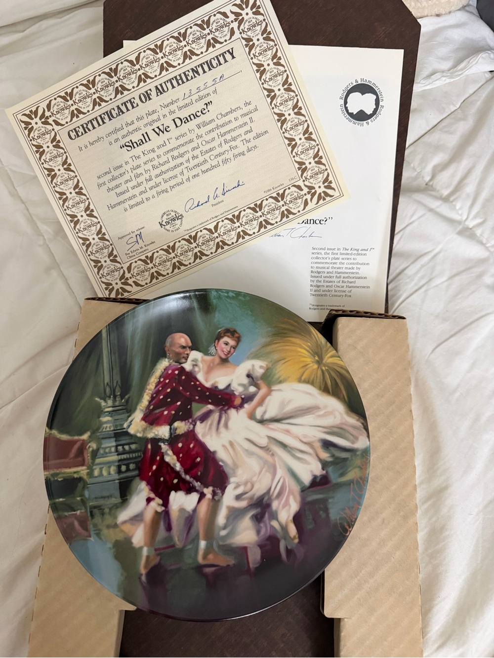 Knowles collector plate Shall We Dance from the king and I collection